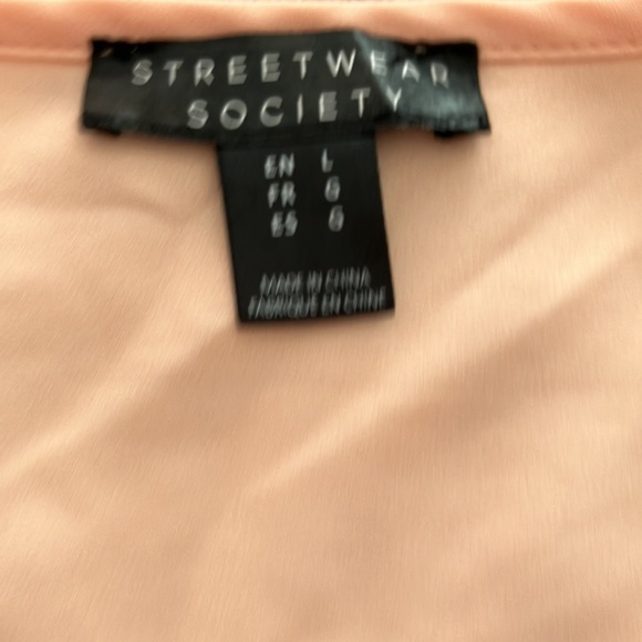 STREETWEAR SOCIETY ORANGE TOP BLOUSE SIZE L - Picture 3 of 6